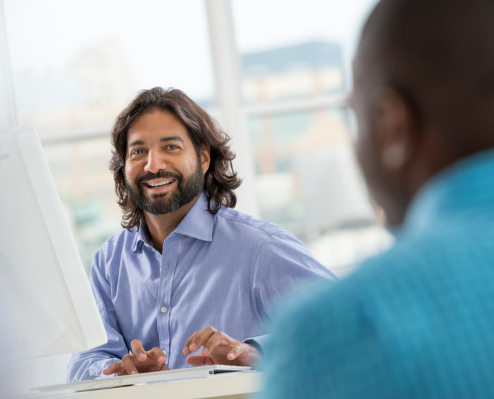 man smiling