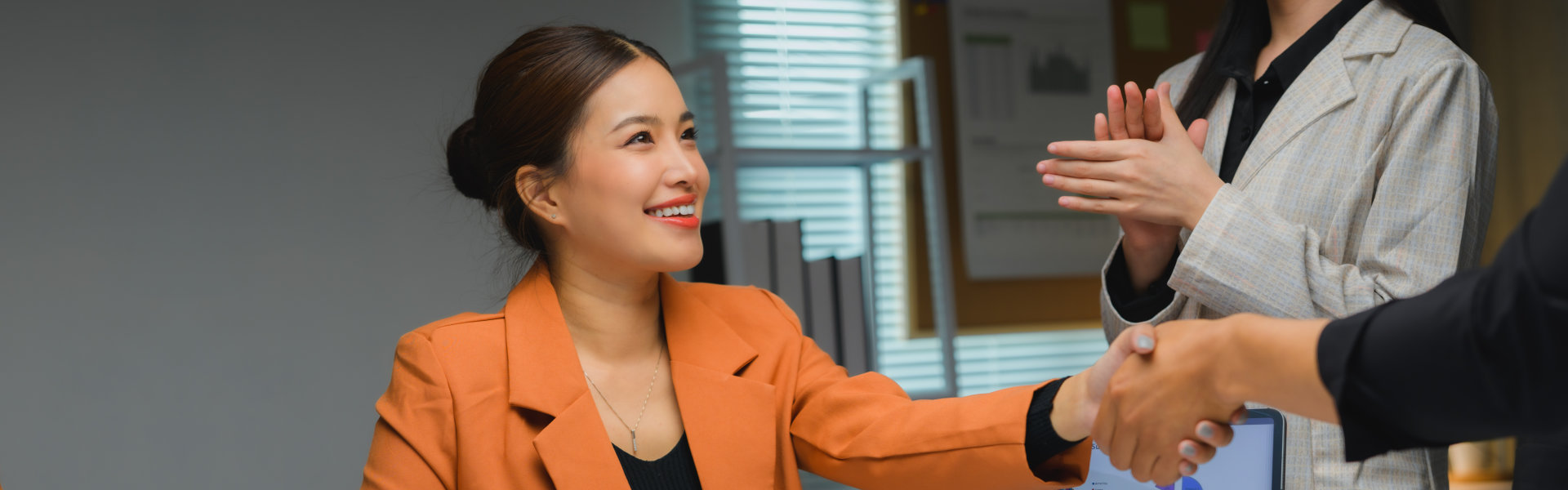 woman smiling